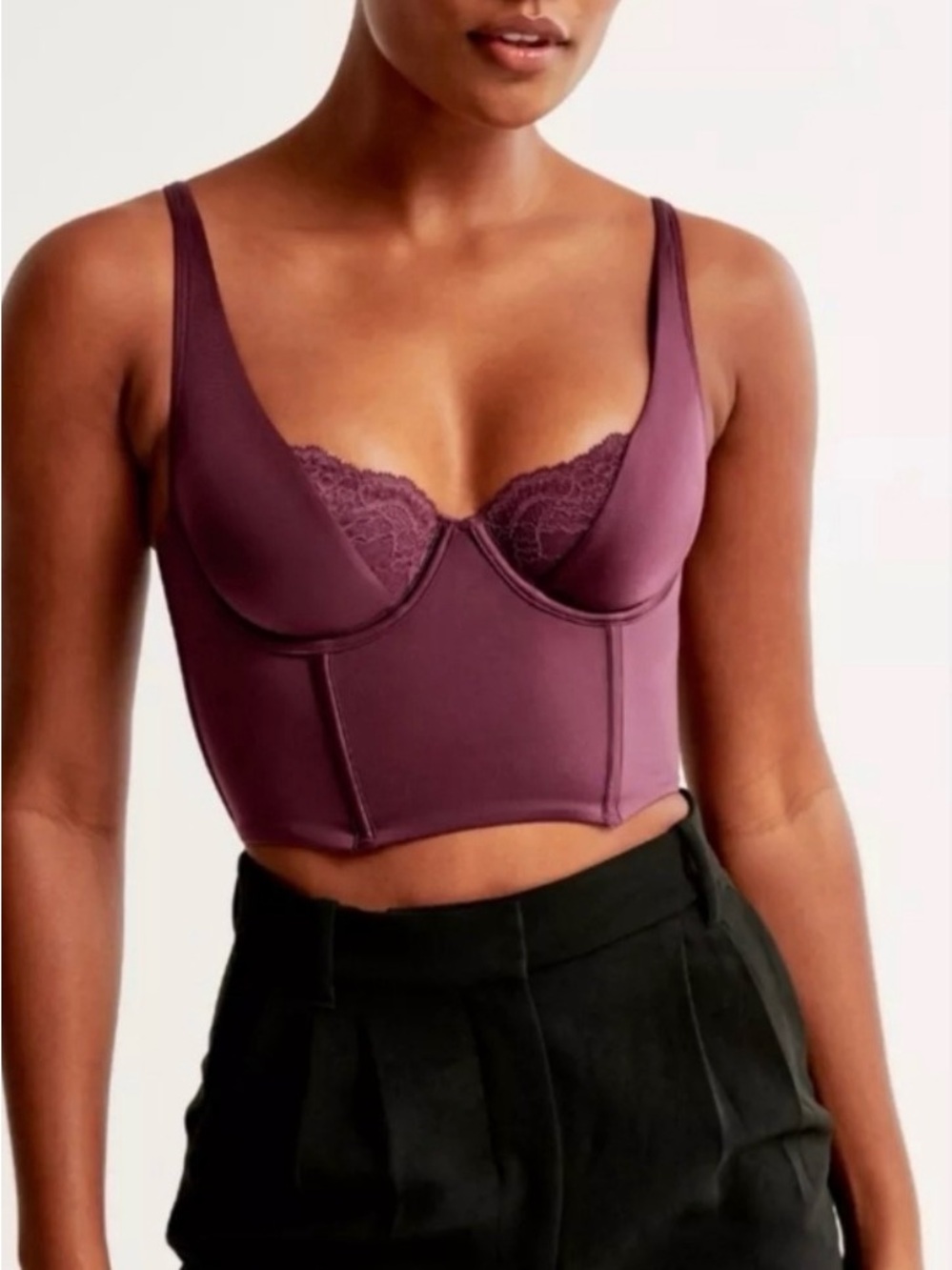 Abercrombie & Fitch - Longline Lace-Accent Corset - Medium